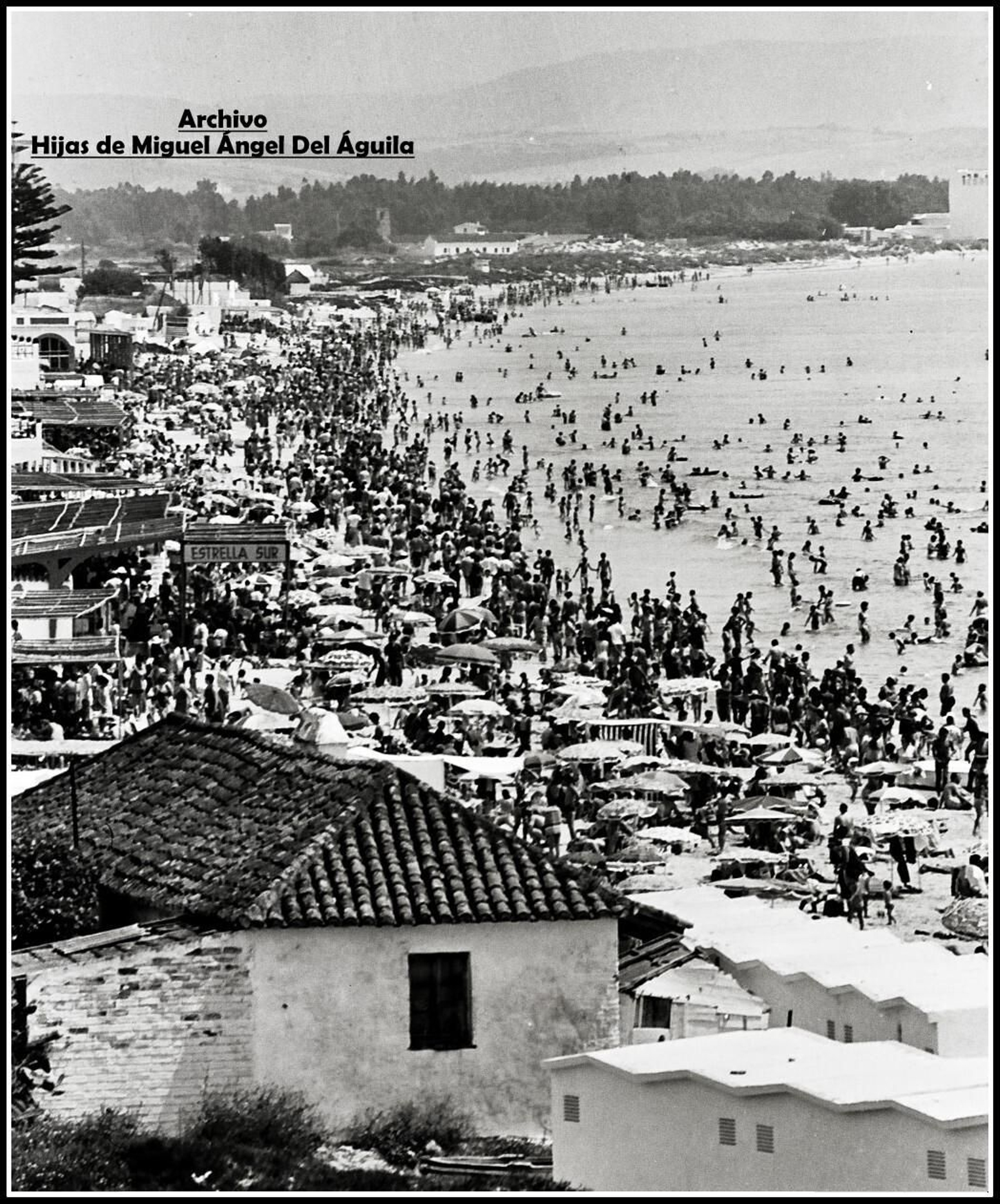 La playa de El Rinconcillo, en 1978.