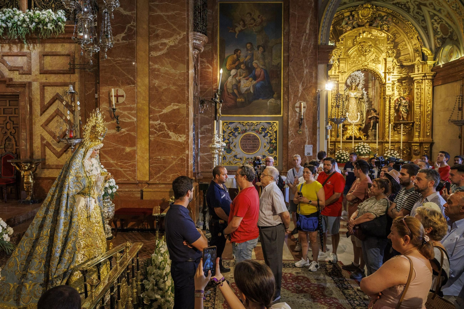 La Virgen de la Esperanza, en la veneración extraordinaria del pasado junio.