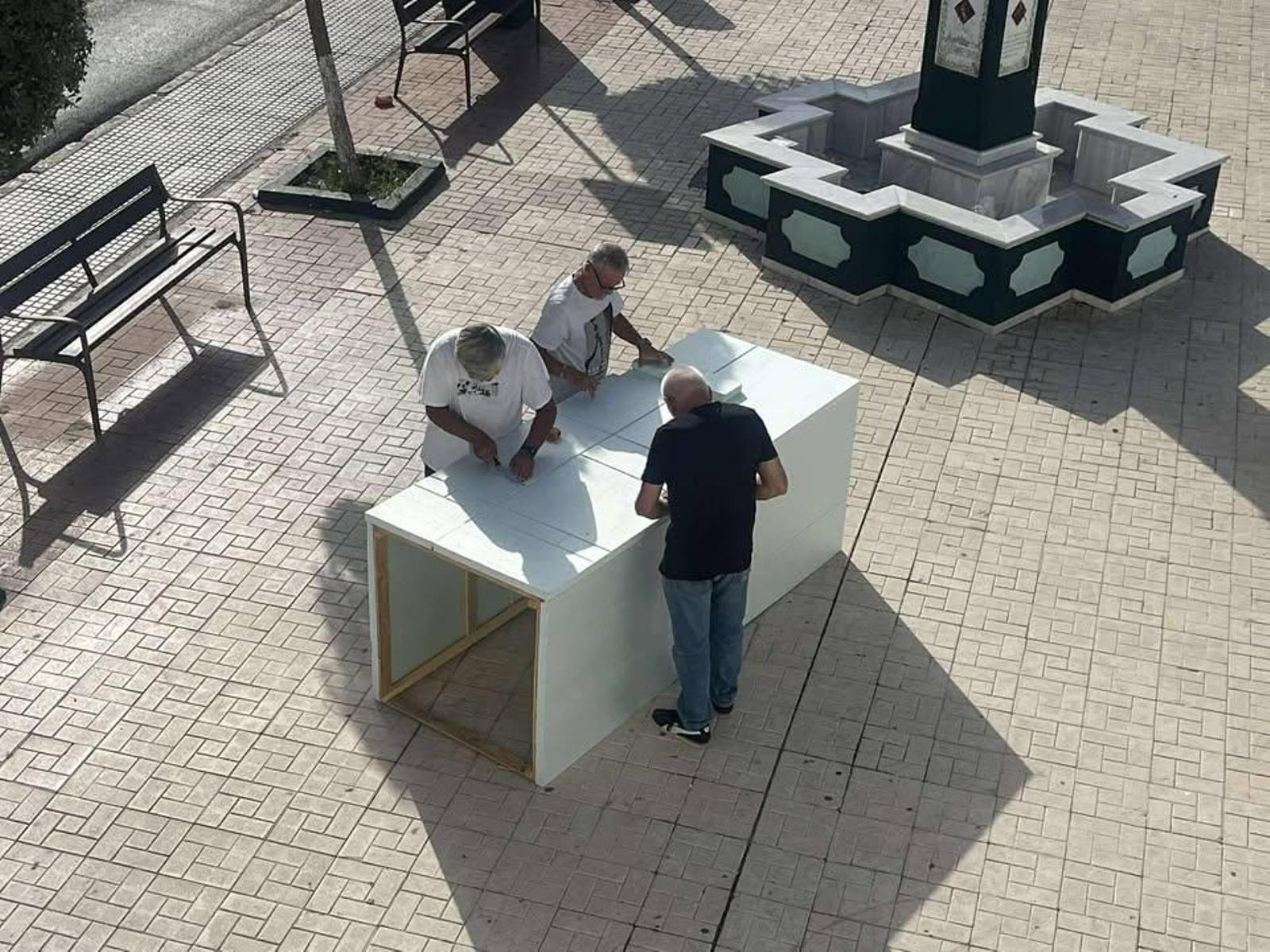 Preparativos para el Halloween de Villa Carmela en La Casería