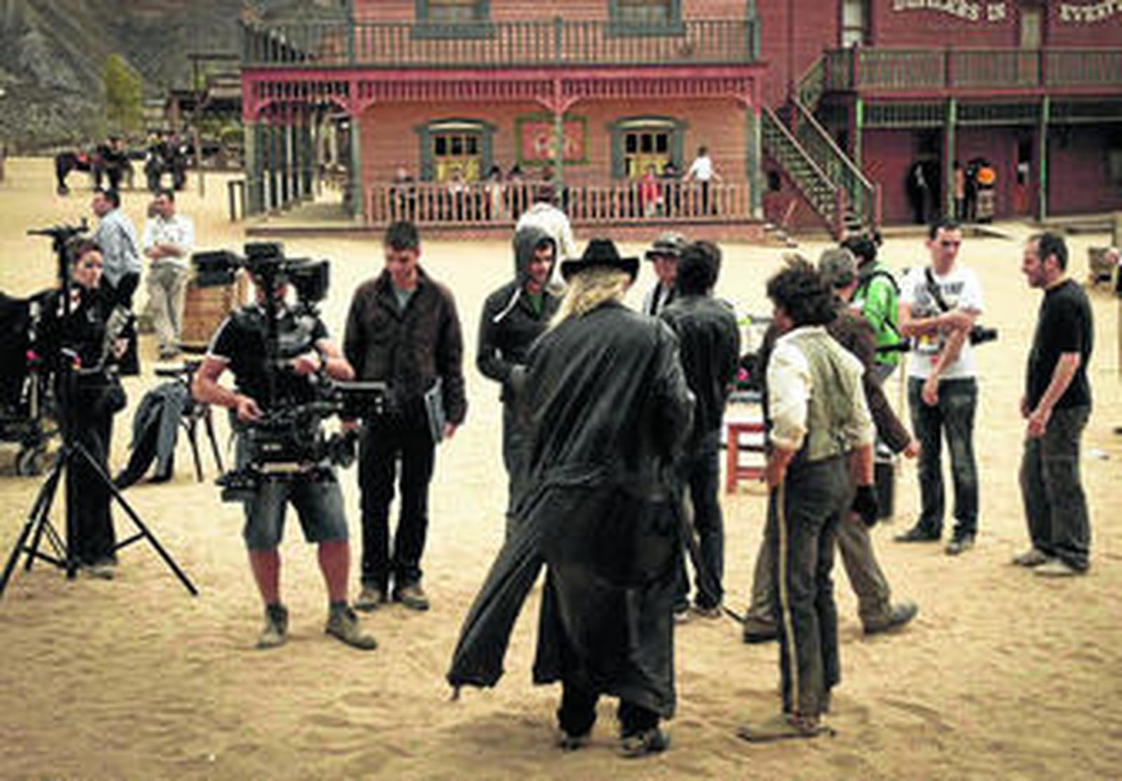 Imagen de la grabación del cortometraje en Almería.