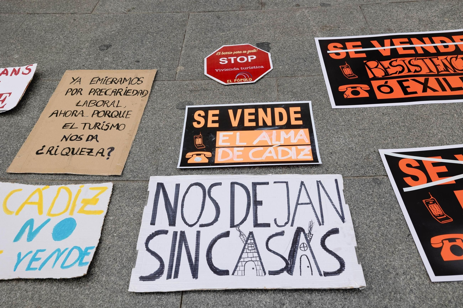 Protesta contra la turistificación en Cádiz.