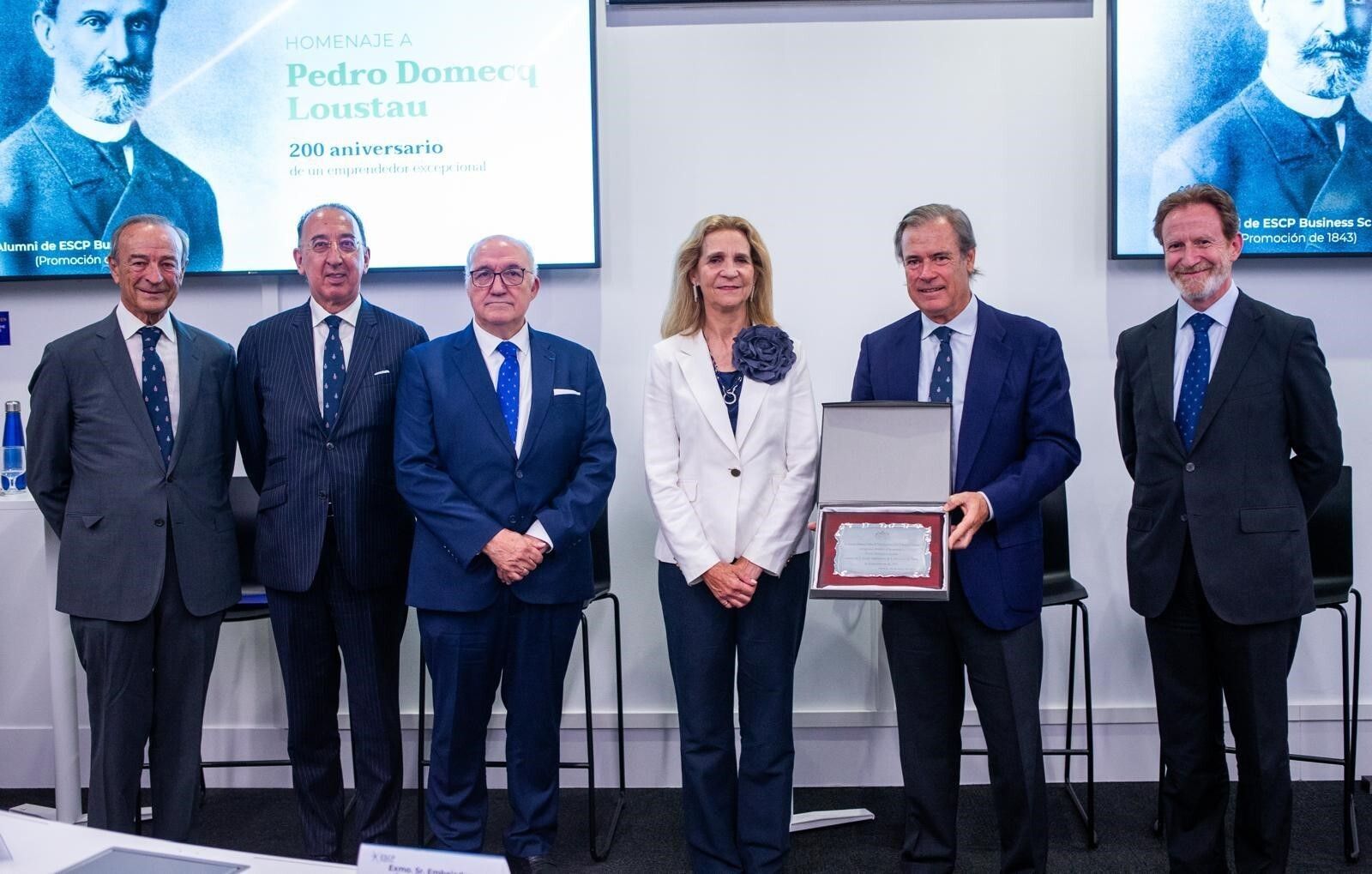Miguel Domecq Solís, Jorge Domecq Fernández de Bobadilla, la infanta Elena de Borbón, Pedro Domecq Gandarias  y Javier Tafur.