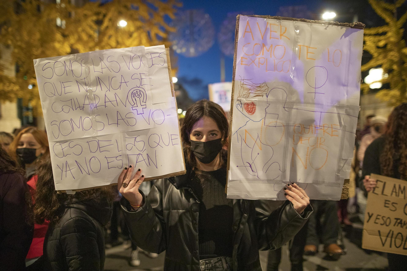La manifestación del 25-N en Granada en imágenes