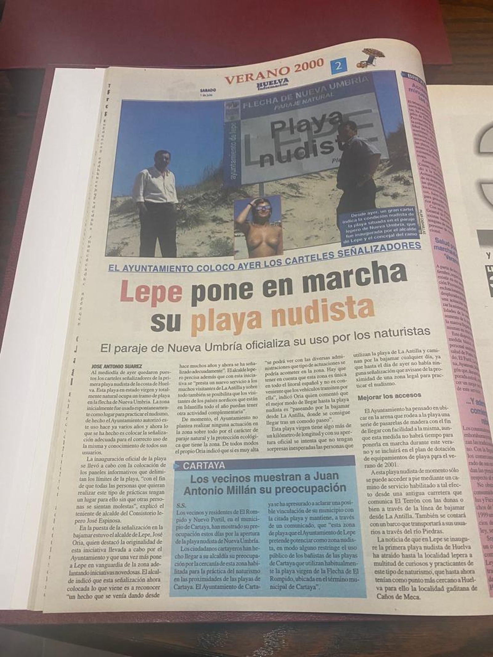 Portada del suplemento Verano 2000