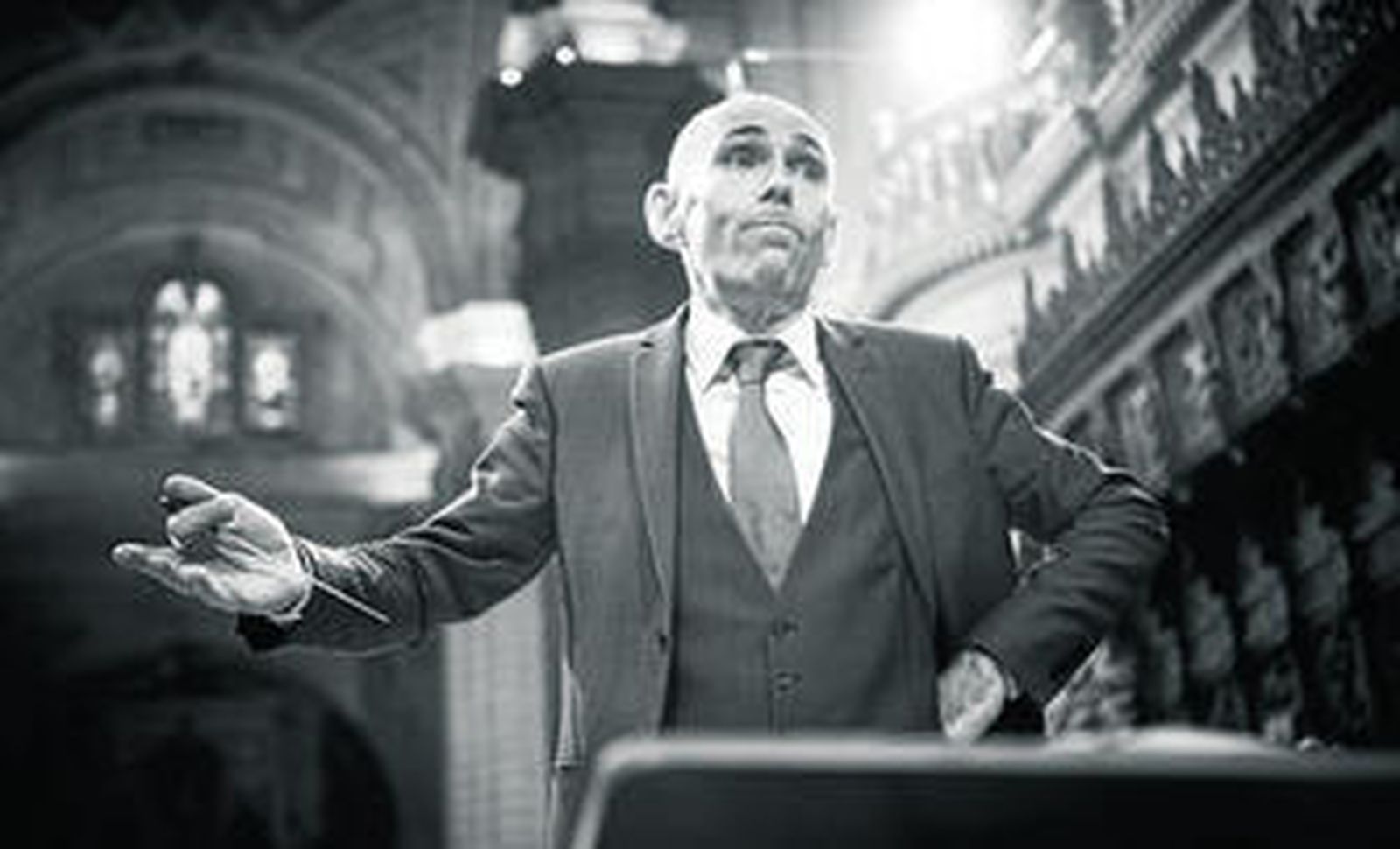 Enrico Onofri, en la catedral de Jaén durante la presentación del Proyecto Atalaya de 2011.