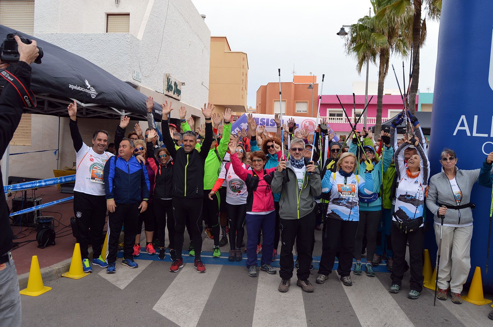 La salida de los senderistas.