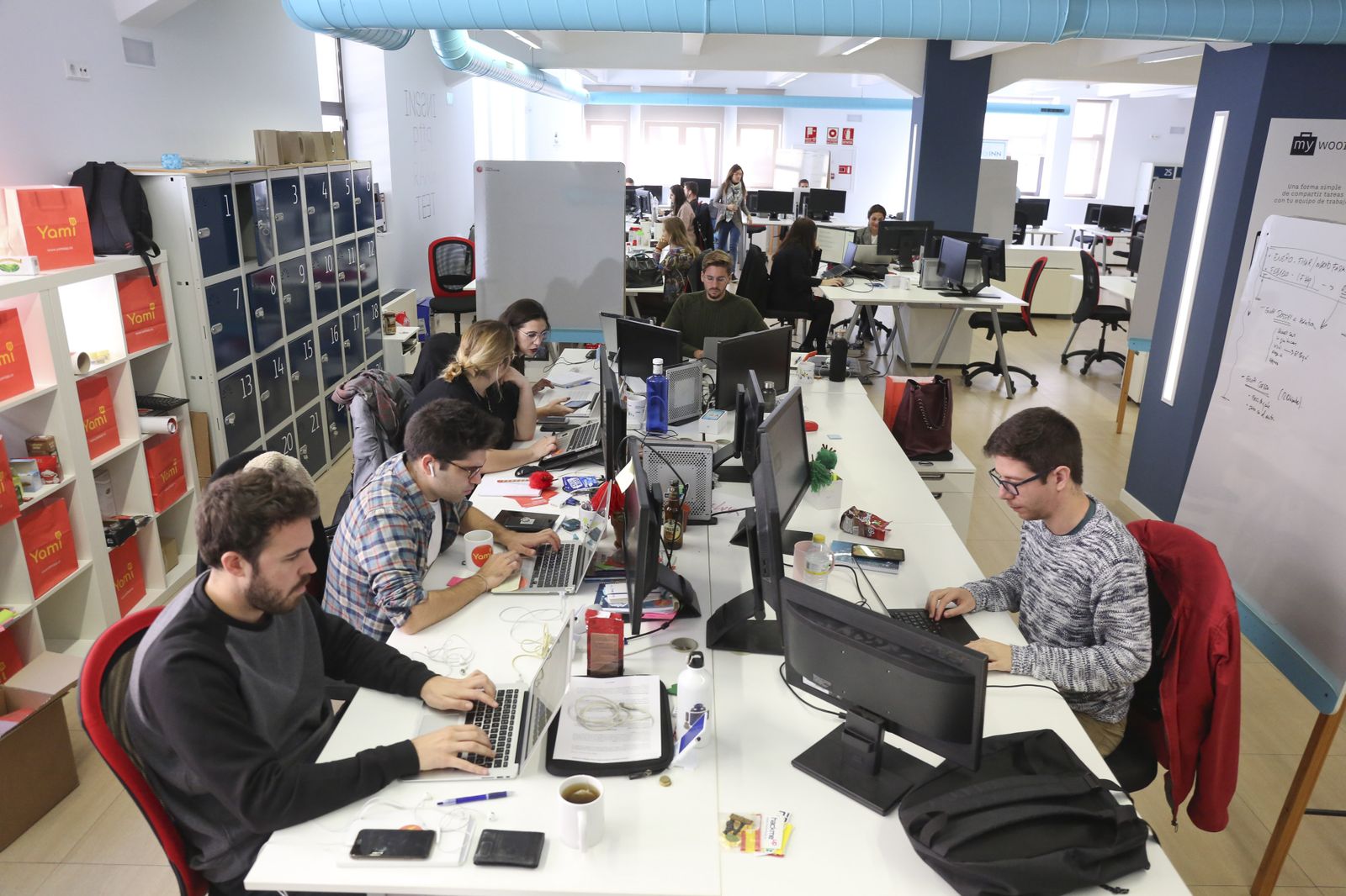 Emprendedores, este martes, en La Farola.