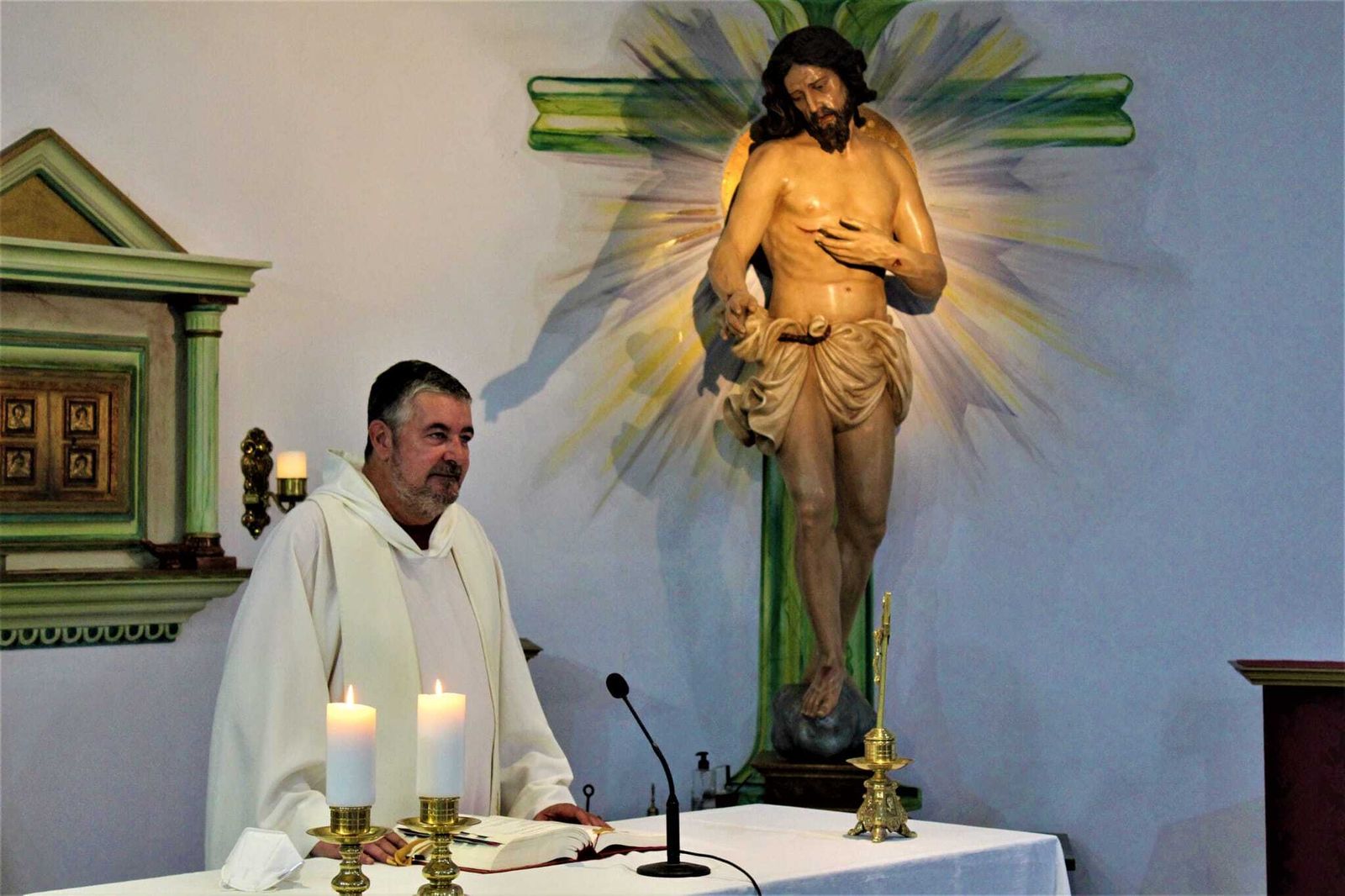 Francisco Herrera en el transcurso de la misa que ha servido para conmemorar este aniversario.