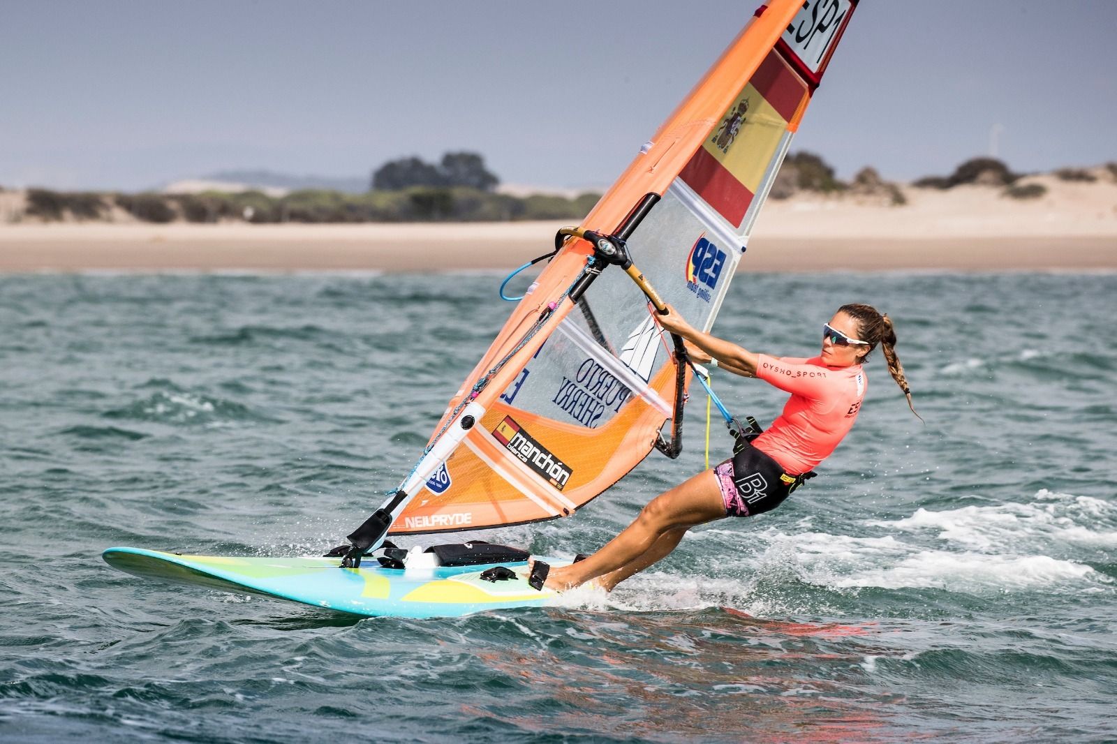 Blanca Manchón durante la regata de hoy.