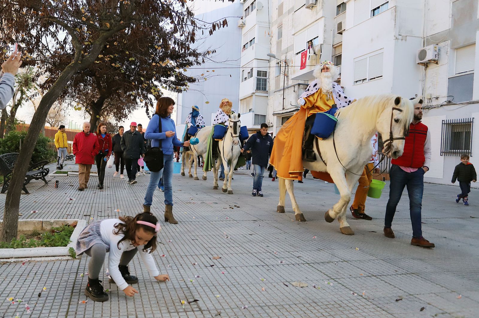 Imágenes de los Reyes Magos en la barriada de la Hispanidad