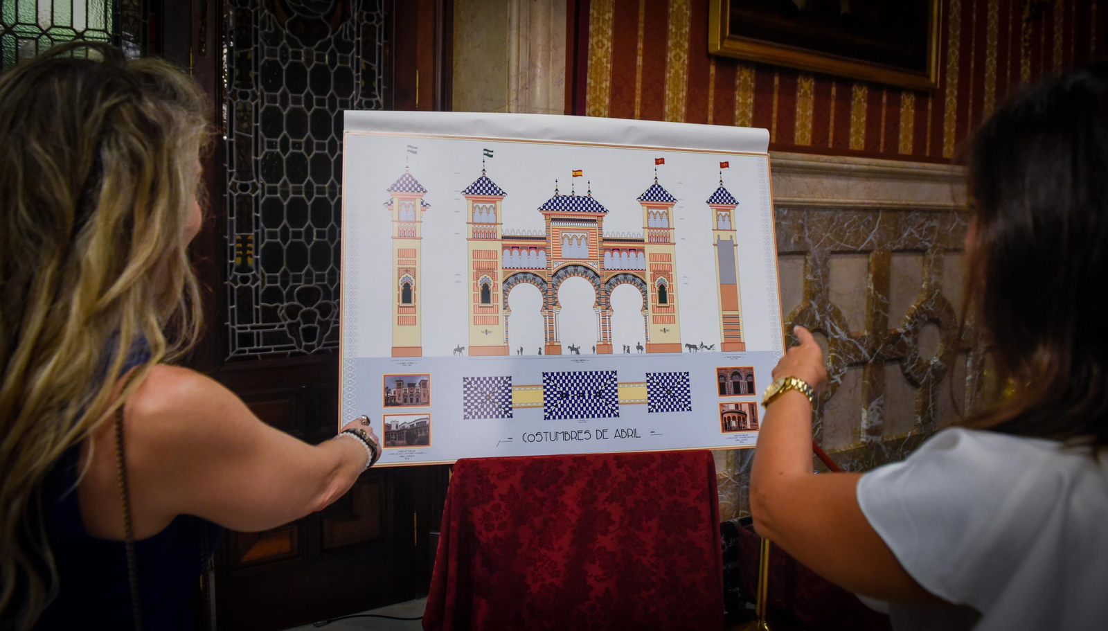 La presentación de la portada de la Feria de Sevilla 2024, en imágenes