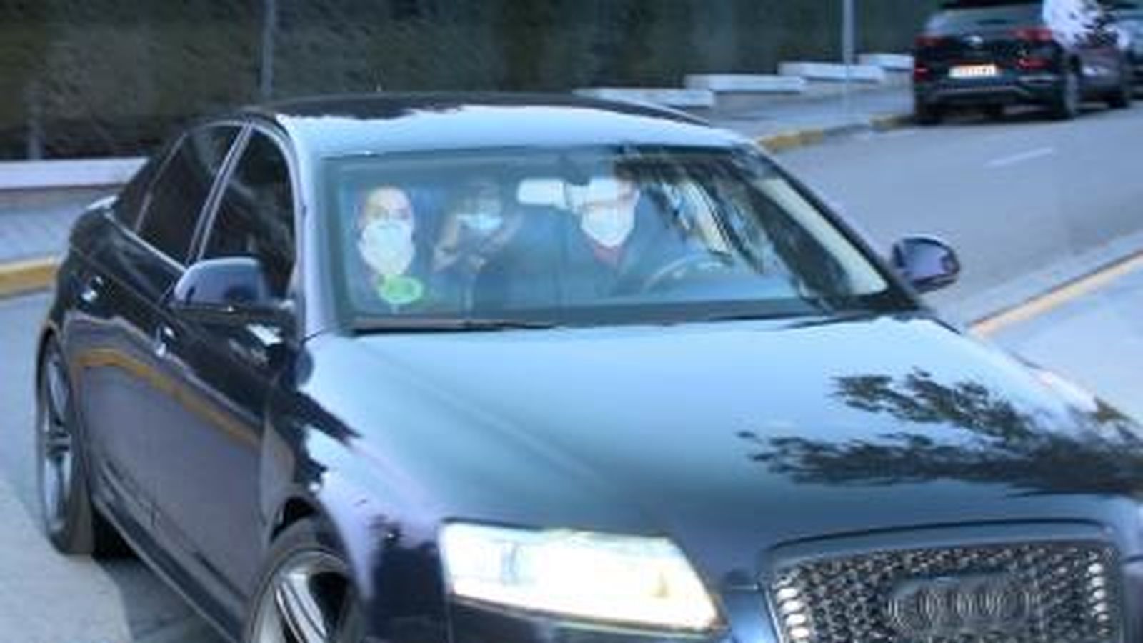 Los Reyes a la llegada al domicilio de Jesús Ortiz