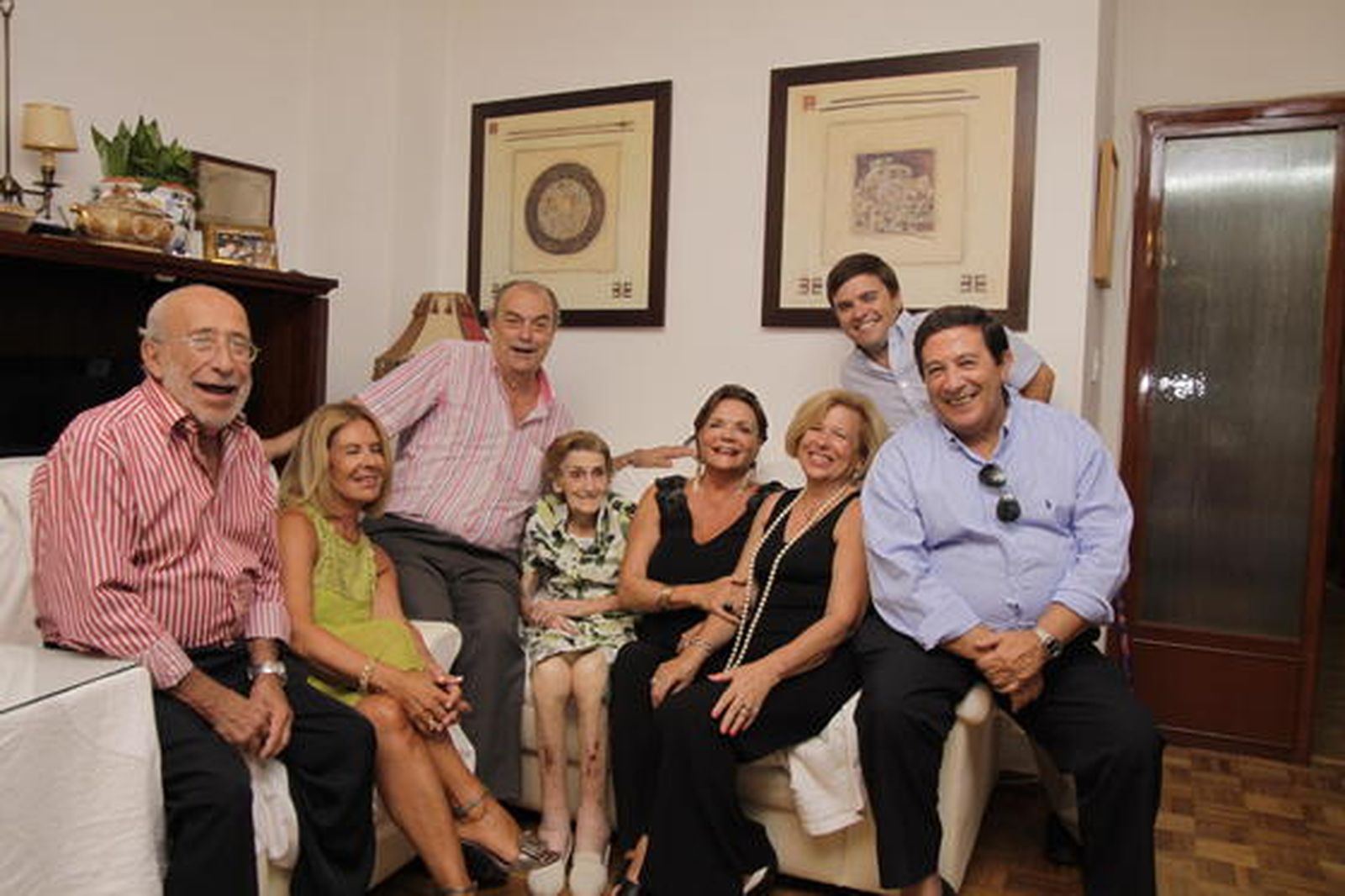 Antonio González Barroso, María Dolores Gómez, Evaristo Maira, Maruja Paradela, Nieves González, Elvira Sánchez, Javier Caravaca y Eduardo Campo.

Foto: Ignacio Casas de Ciria