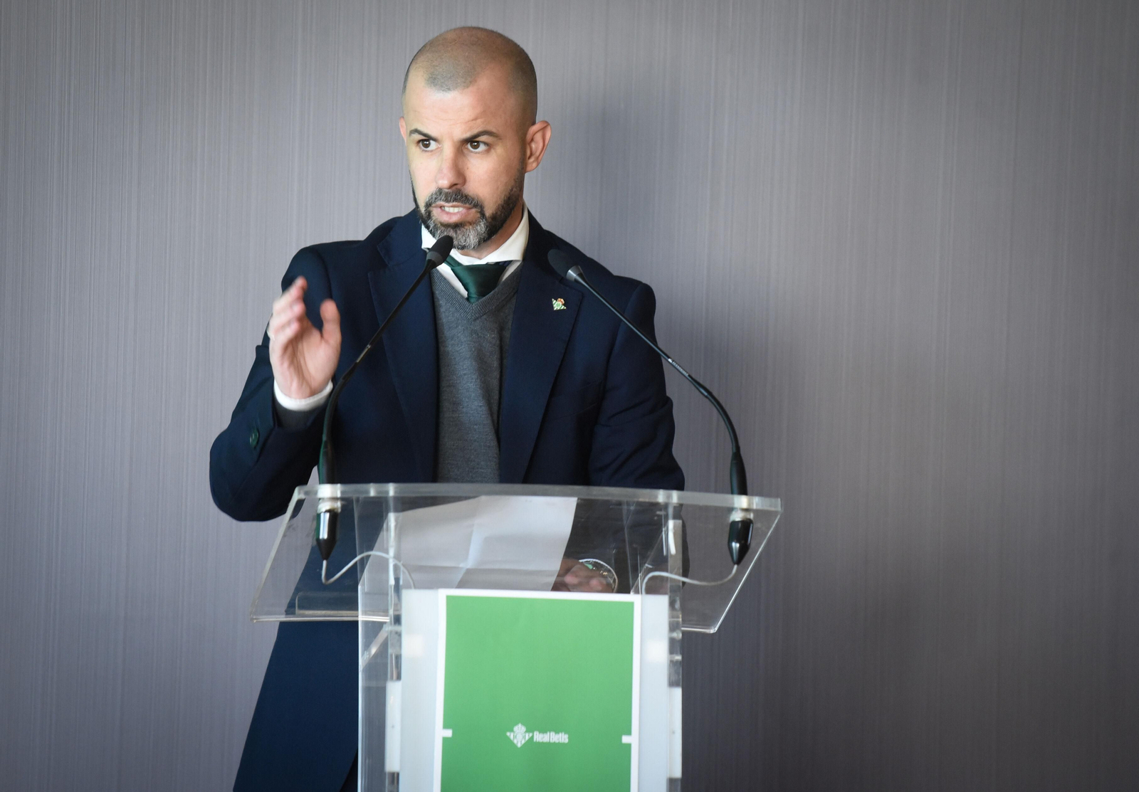 Manu Fajardo, en su primer acto oficial tras su nombramiento como director deportivo del Betis.