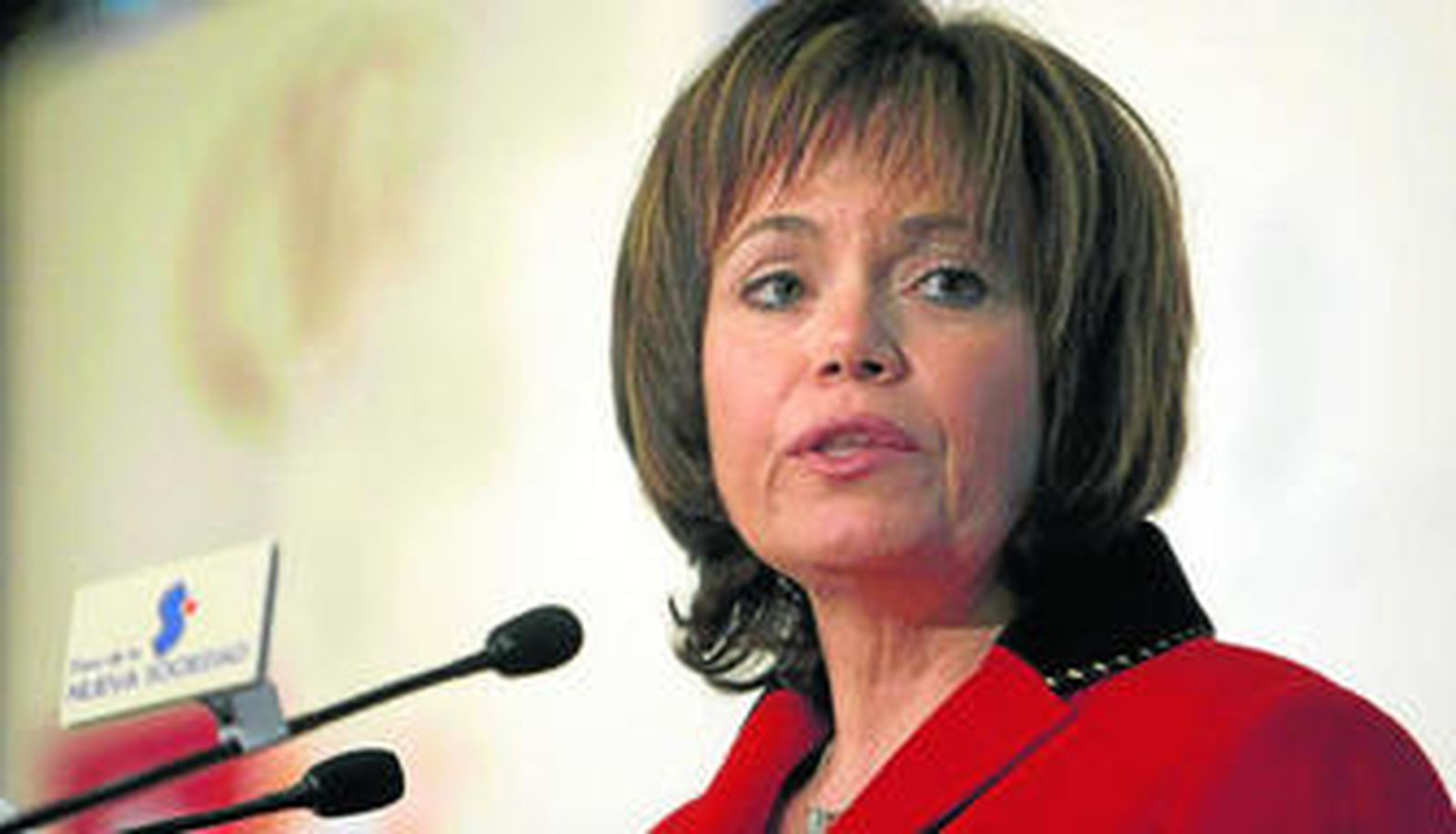 La presidenta del Observatorio contra la Violencia Doméstica, Inmaculada Montalbán, durante su intervención ayer en Madrid.