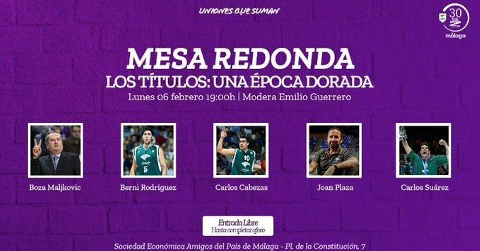 Nueva mesa redonda recordando los títulos del Unicaja Nueva mesa redonda recordando los títulos del Unicaja