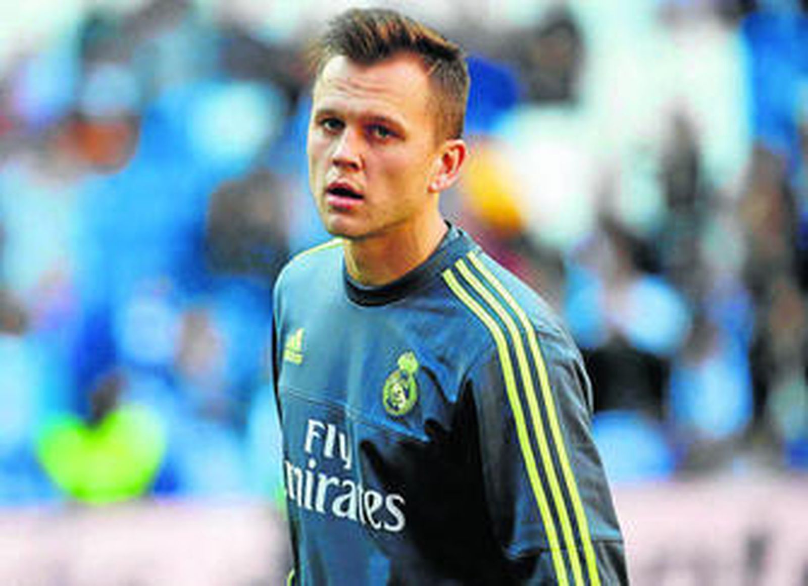 Denis Cheryshev, ayer en el Santiago Bernabéu.