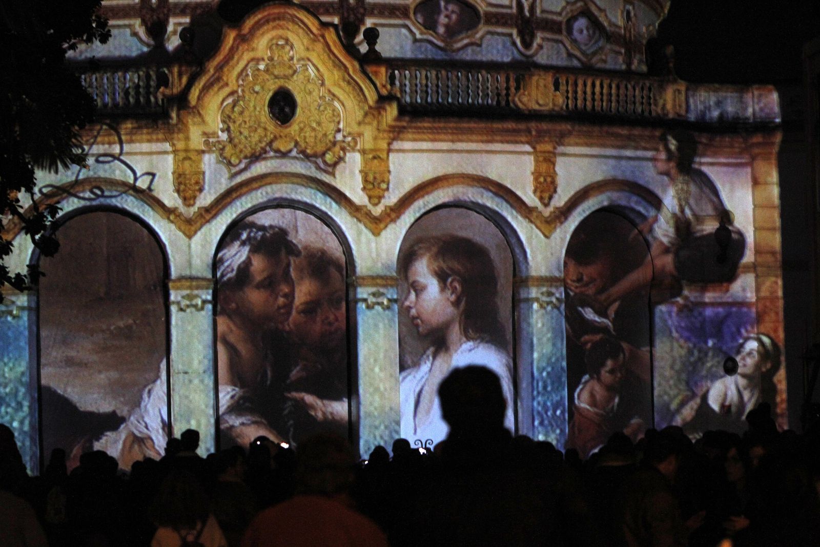 El 'mapping' de Murillo en el Casino de la Exposición