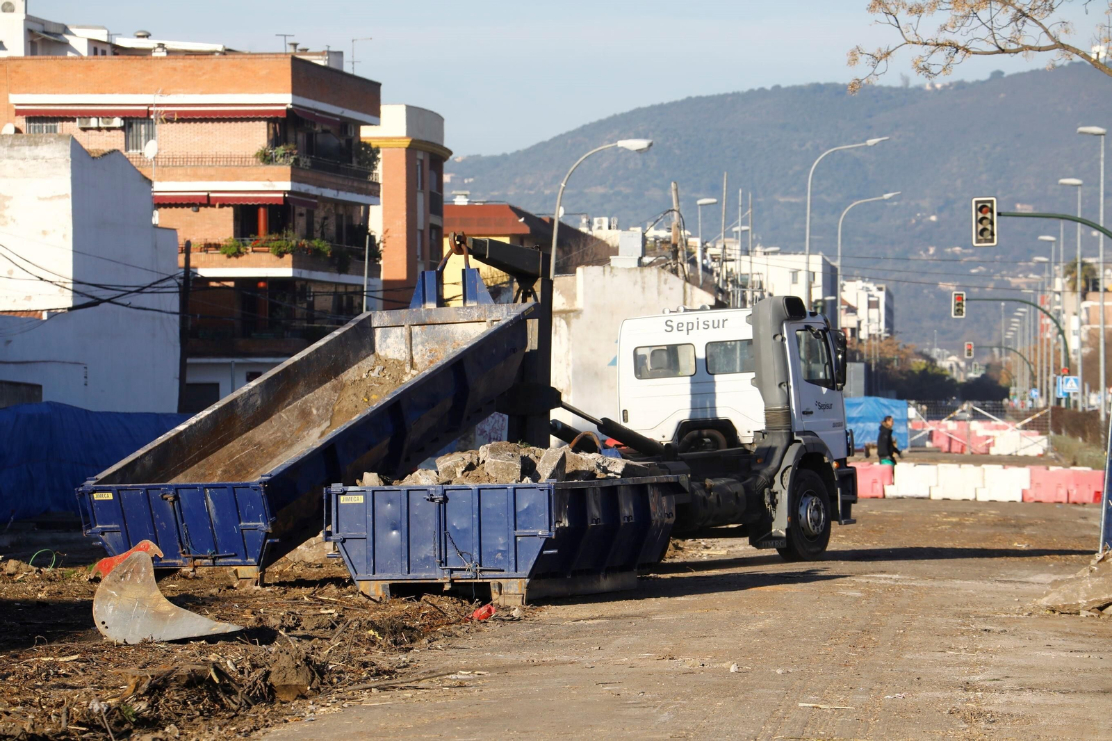 Las obras de la carretera de Trassierra de Córdoba avanzan a buen ritmo Las obras de la carretera de Trassierra de Córdoba avanzan a buen ritmo