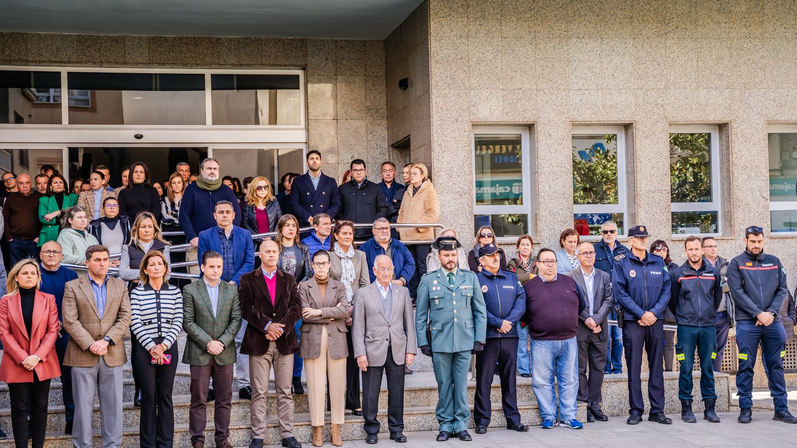 Minuto de silencio en Roquetas de Mar.