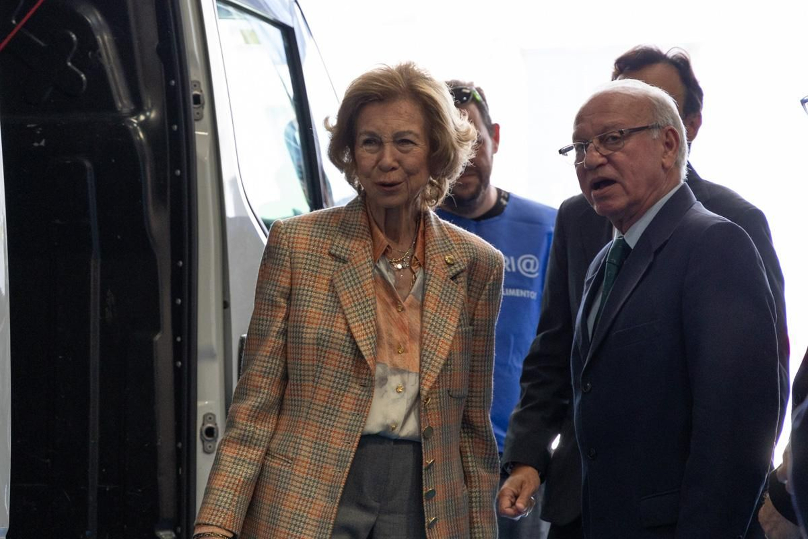 Visita de la Reina Sofía a las instalaciones del Banco de España, en imágenes