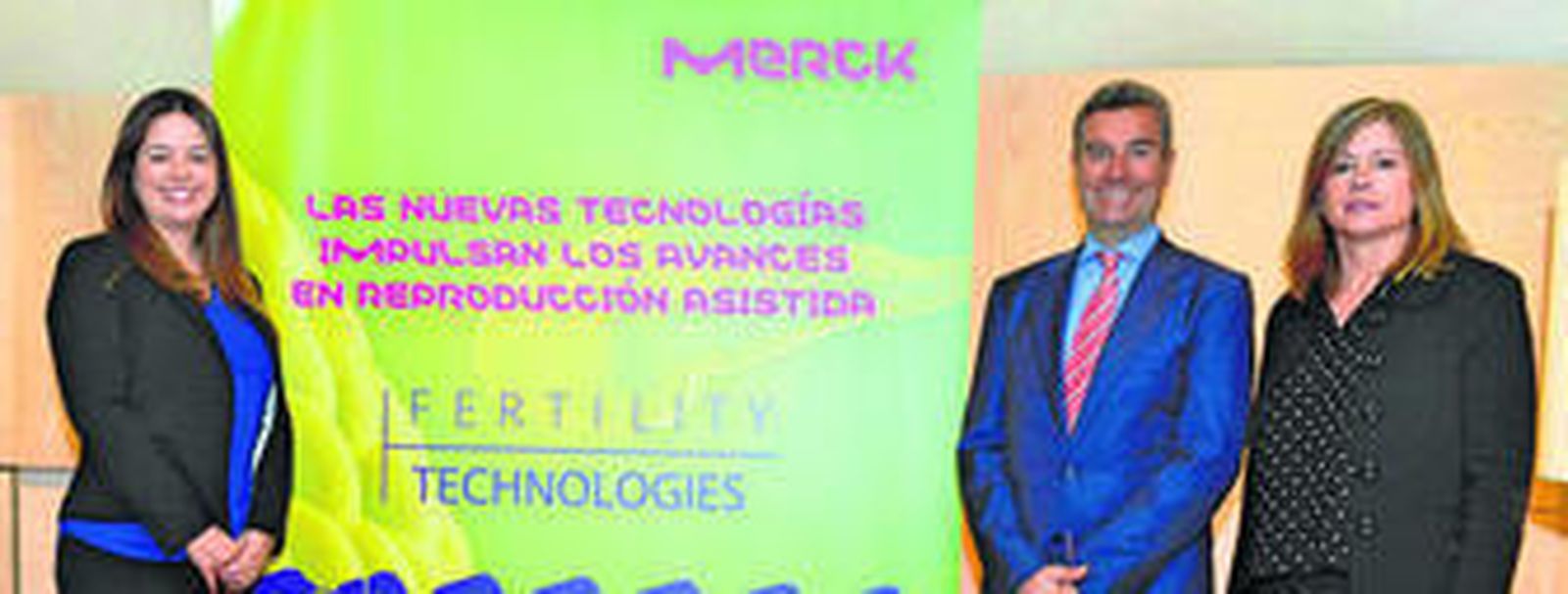 Jenny Álvarez, gerente médico de Fertilidad de Merck; Ramón Aurell, del hospital Quirón de Barcelona y Monserrat Boada, de Salud de la Mujer Dexeus de Barcelona.