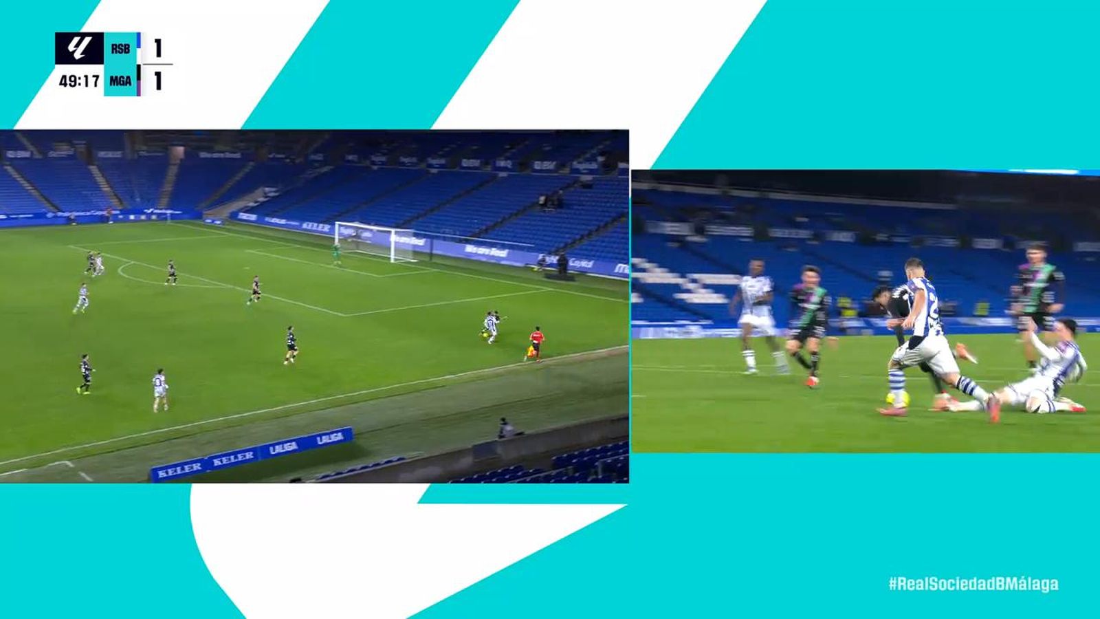 Penalti no pitado a Joaquín Muñoz en Anoeta.