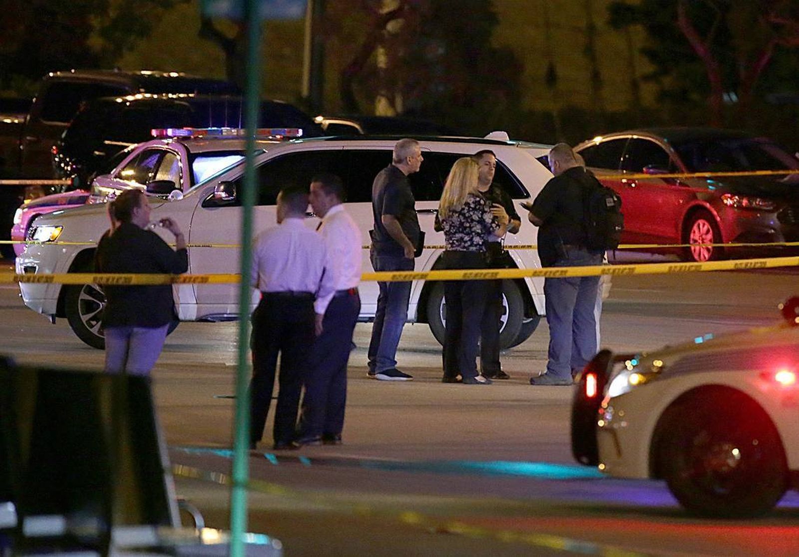 Cordón policial cerca del aeropuerto de Miami