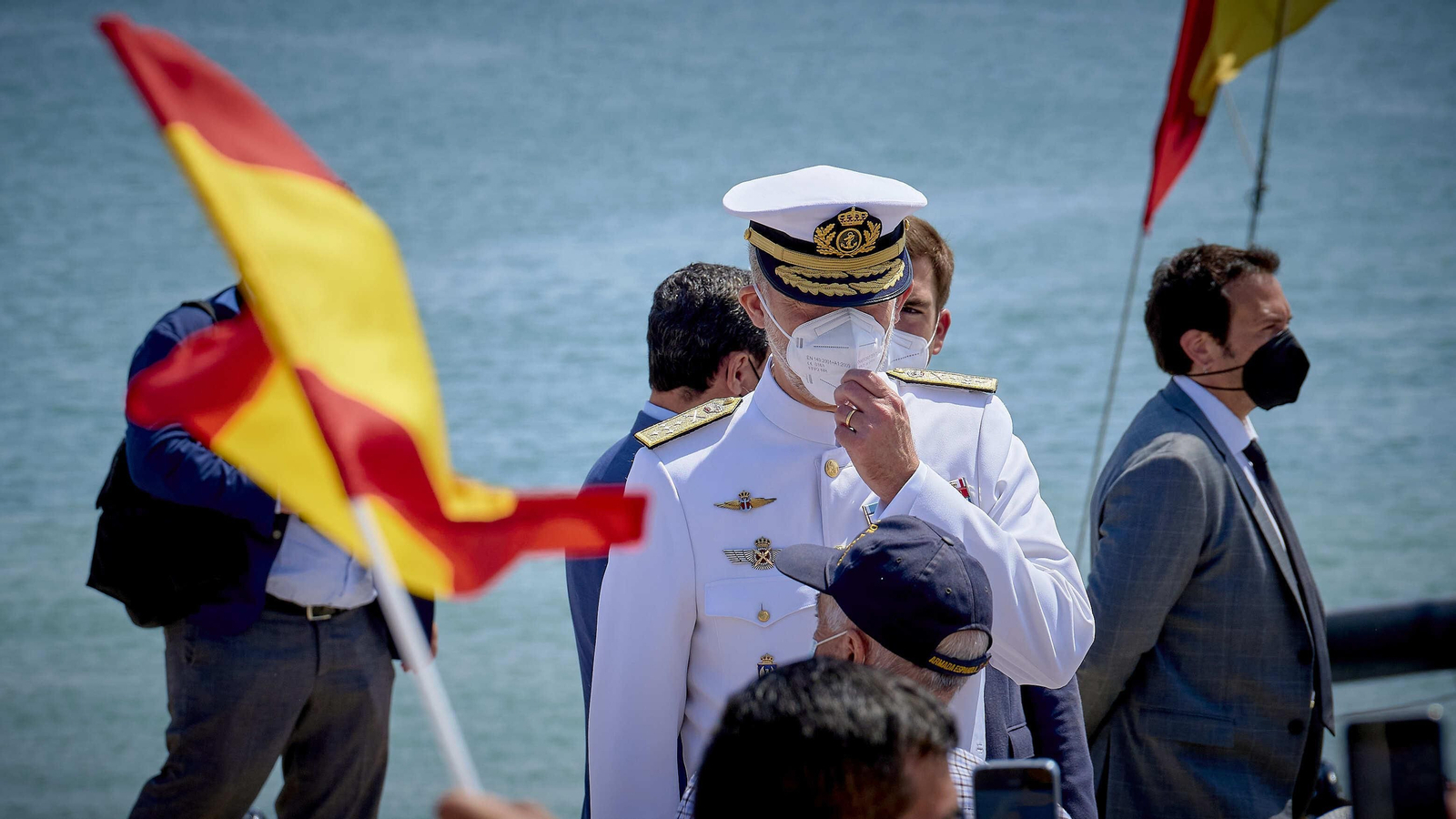 Recibimiento al buque escuela de la Armada española 'Juan Sebastián de Elcano'