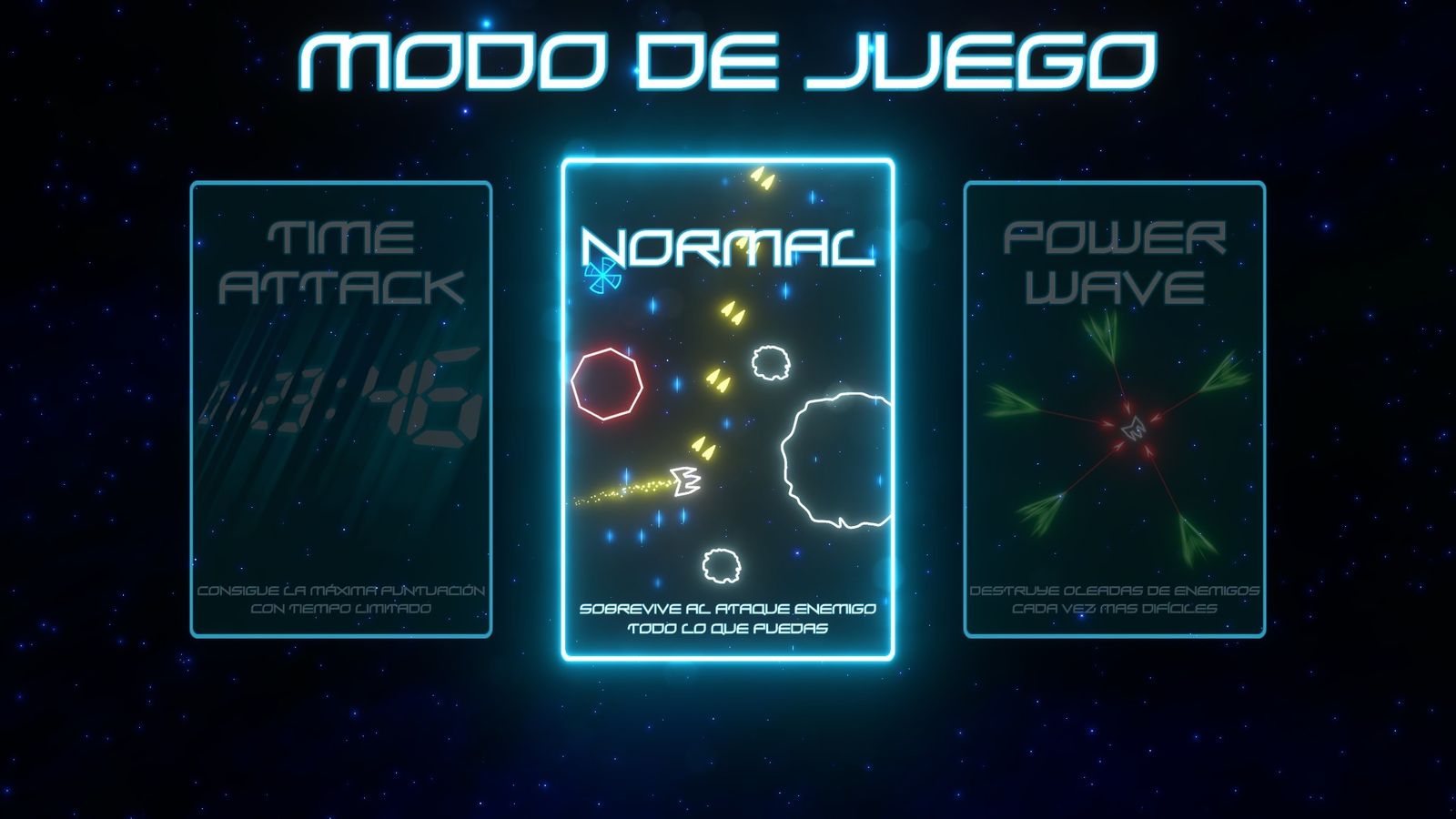 Hay tres modos de juego.
