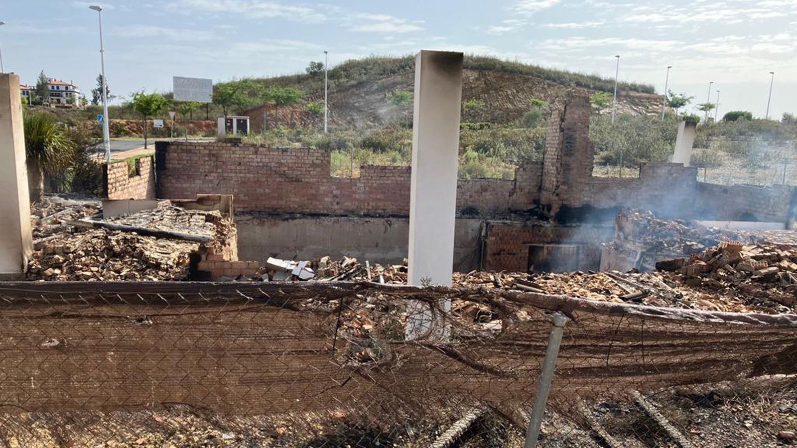 Zona del incendio de Costa Esuri
