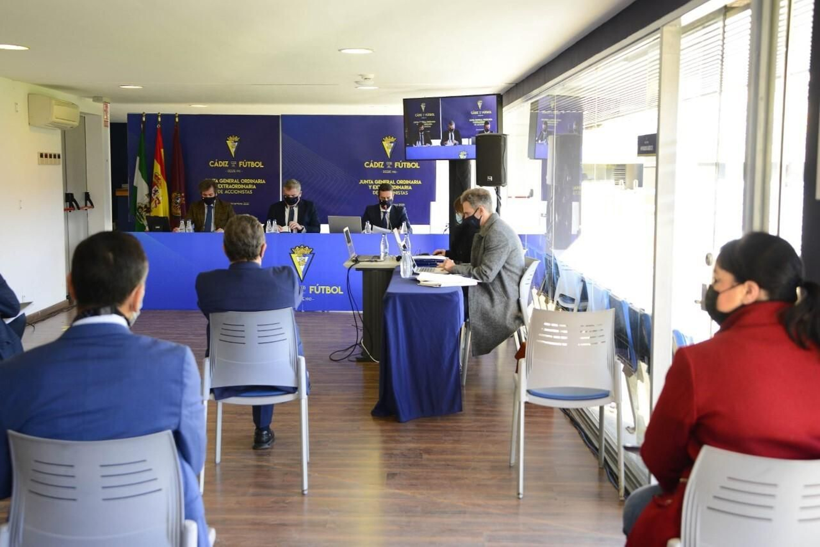 Junta de accionistas del Cádiz celebrada en diciembre de 2020.