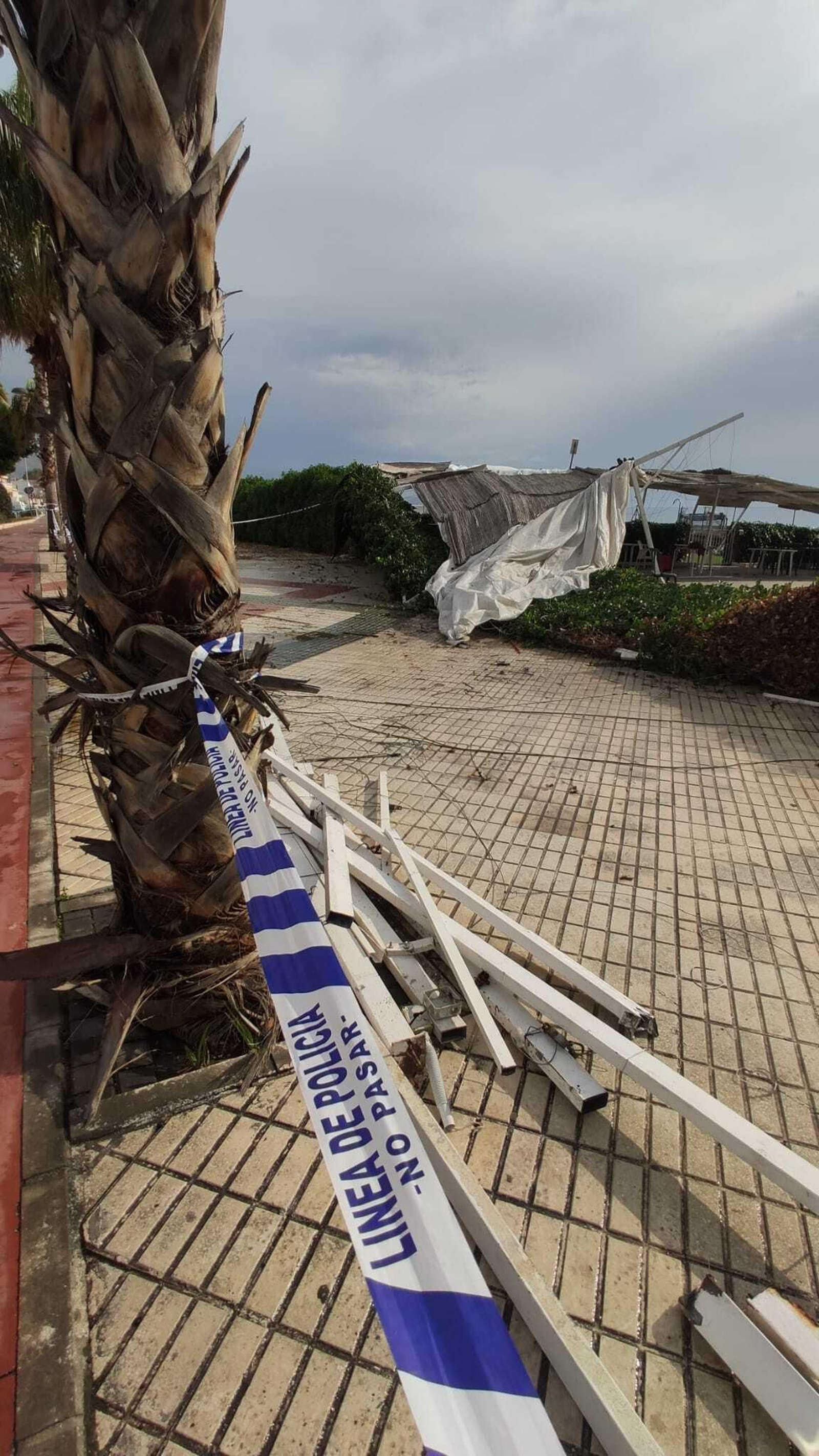 El temporal de lluvia y viento en Málaga