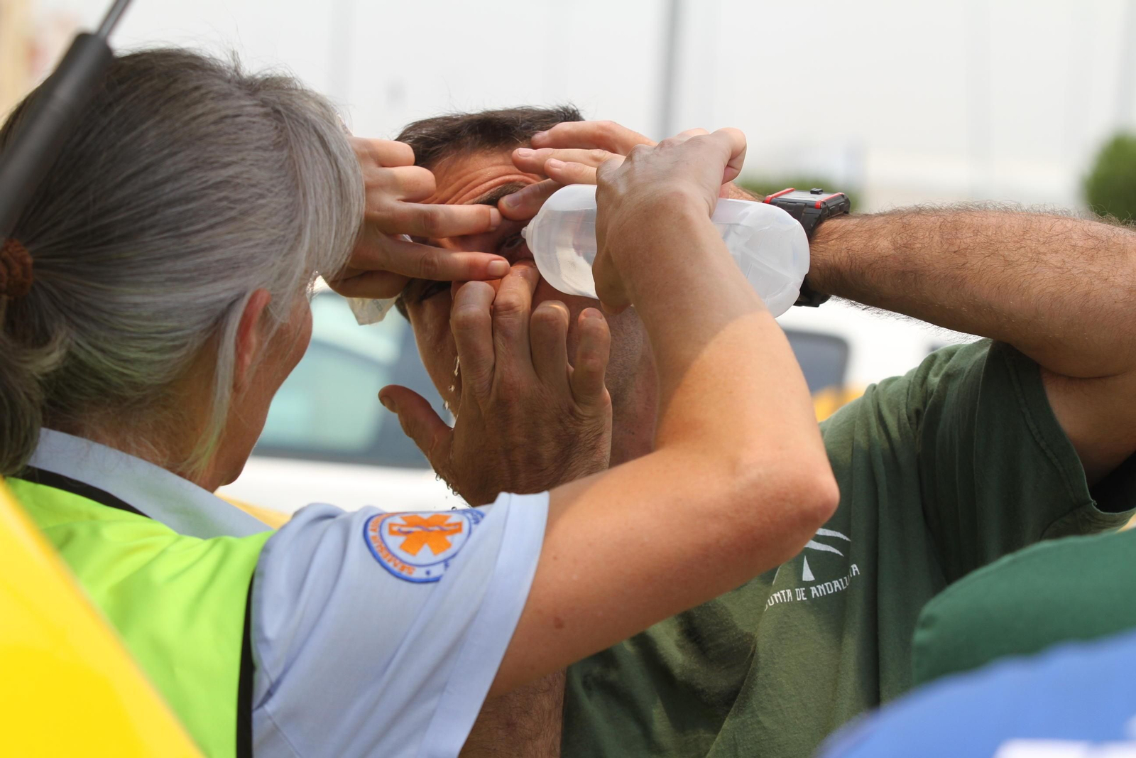 Las imágenes del incendio en Moguer y Mazagón