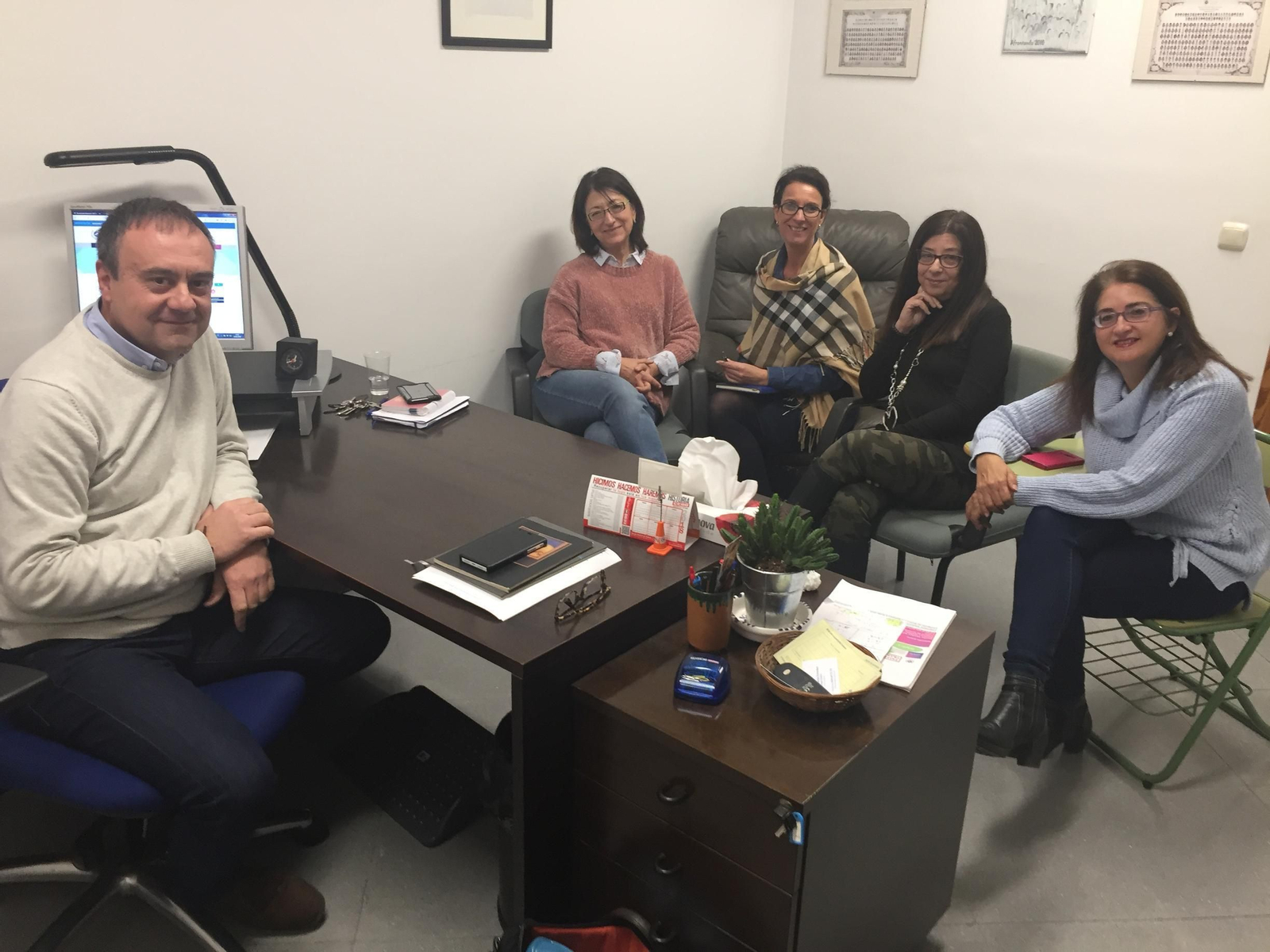 Miguel Ángel Rando, Rosa Esteve, Mariela Checa, Ana María Regueiro y Josefina Cano son los profesionales del SAP.