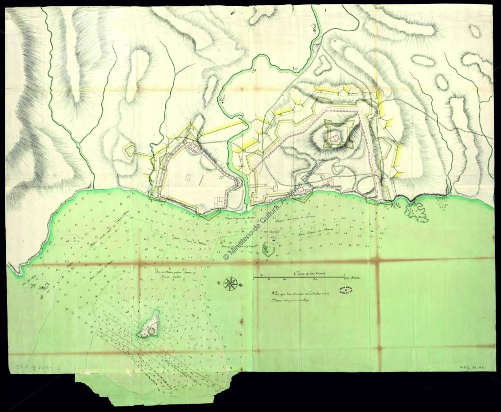 Plano de la Bahía de Algeciras. MPD, 10, 094.