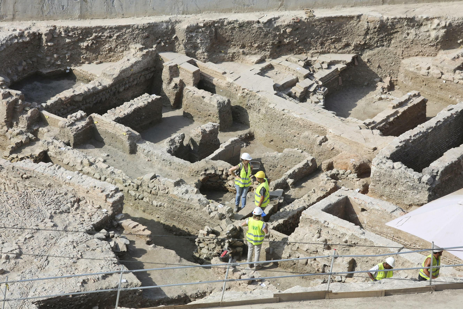 Las fotos de los restos arqueológicos en la obra del Metro de Málaga