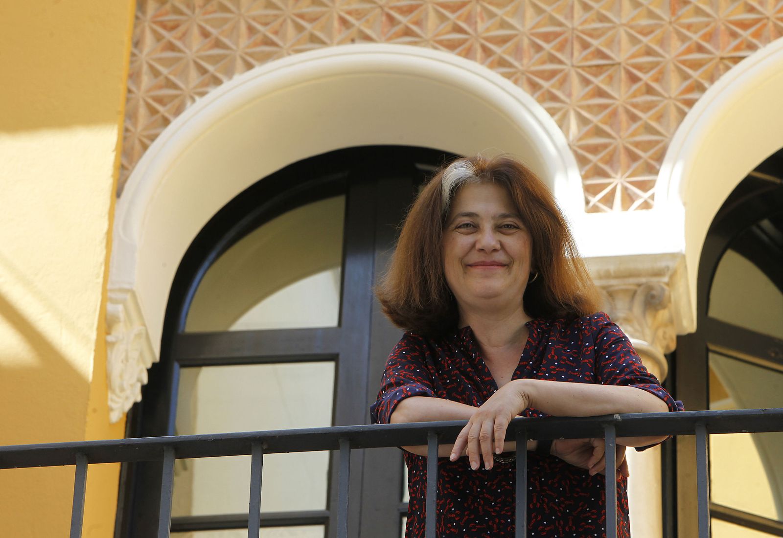 Rosa Ribas durante una visita a Sevilla.