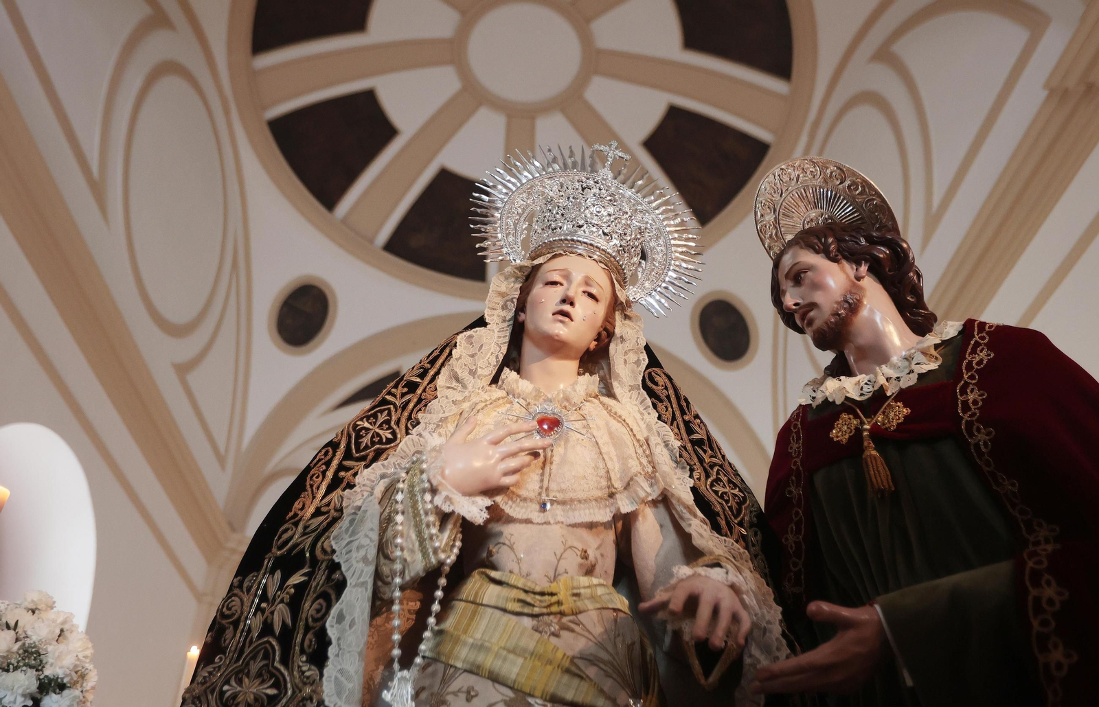 La imagen de María Santísima de la Trinidad, durante un besamanos la pasada Cuaresma.