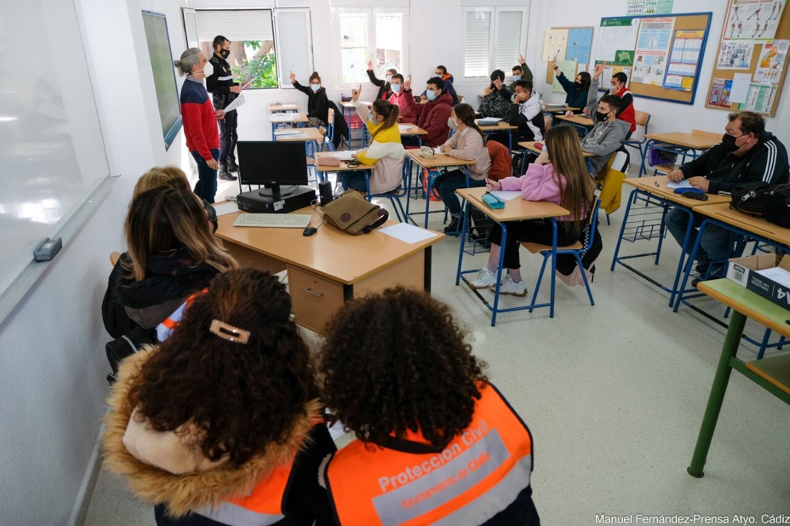 Taller prevención del Covid en el Instituto San Severiano.