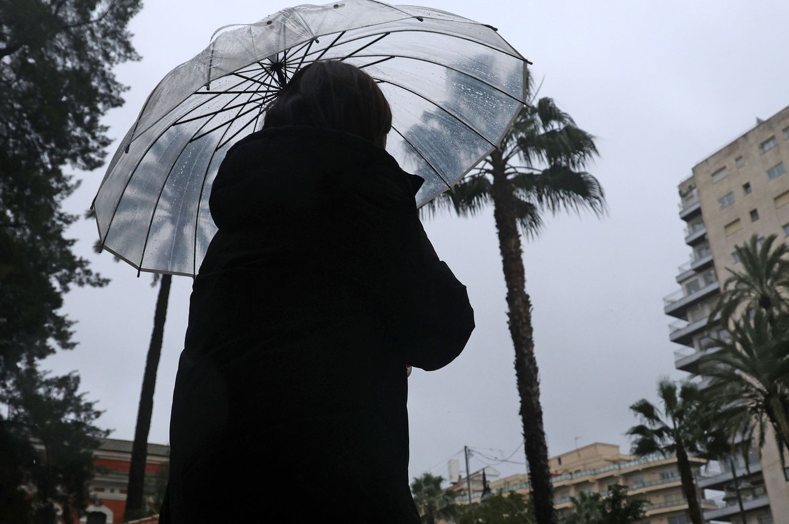 Imágenes de una mañana lluviosa en la capital