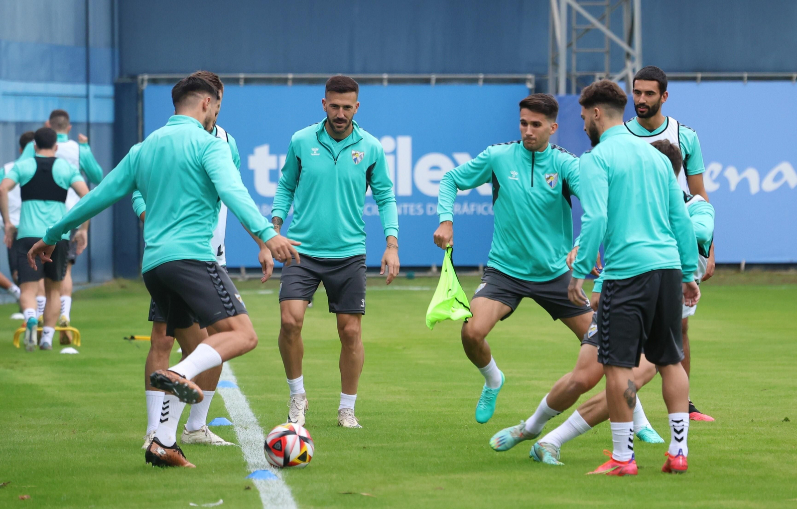 Entrenamiento del Málaga CF esta semana.