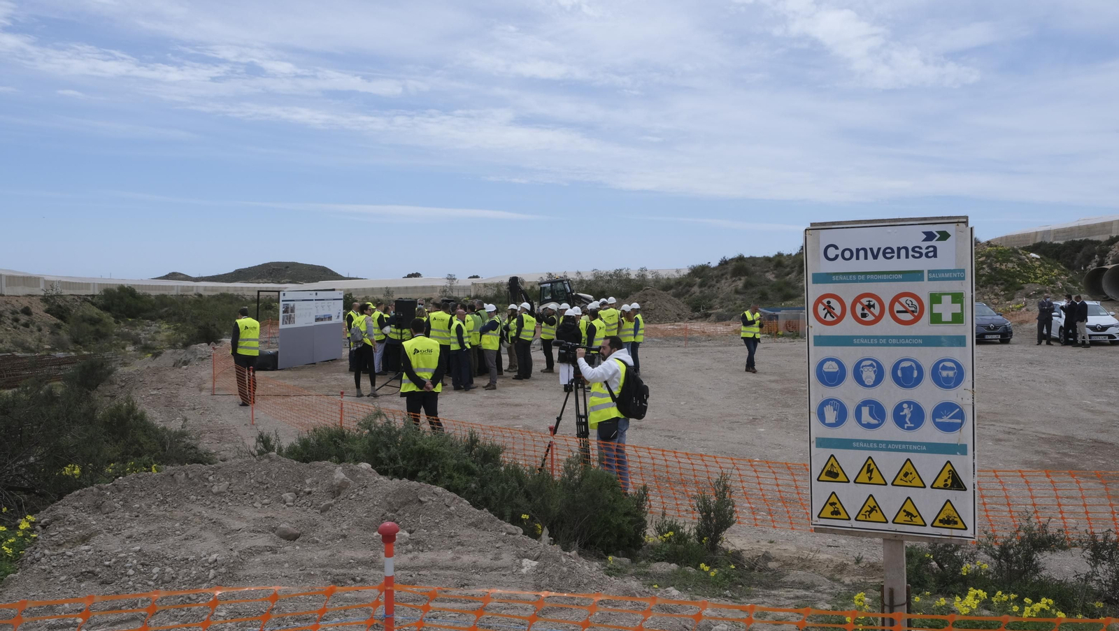 Imágenes de la visita a las obras del AVE en Almería.