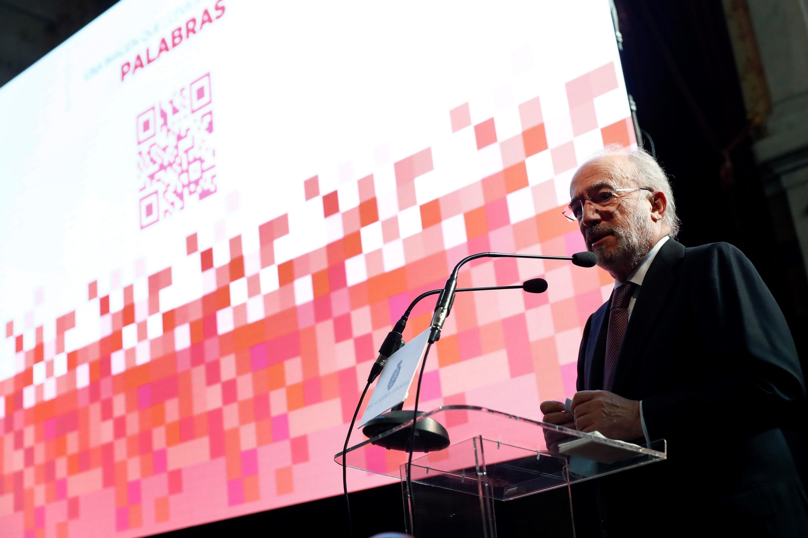 Santiago Muñoz Machado durante la presentación de la nueva web de la RAE.
