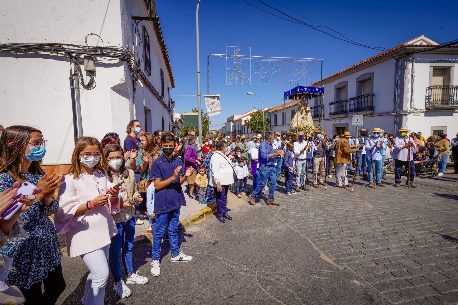 La llegada de la Virgen de Luna a Villanueva de Córdoba, en fotografías