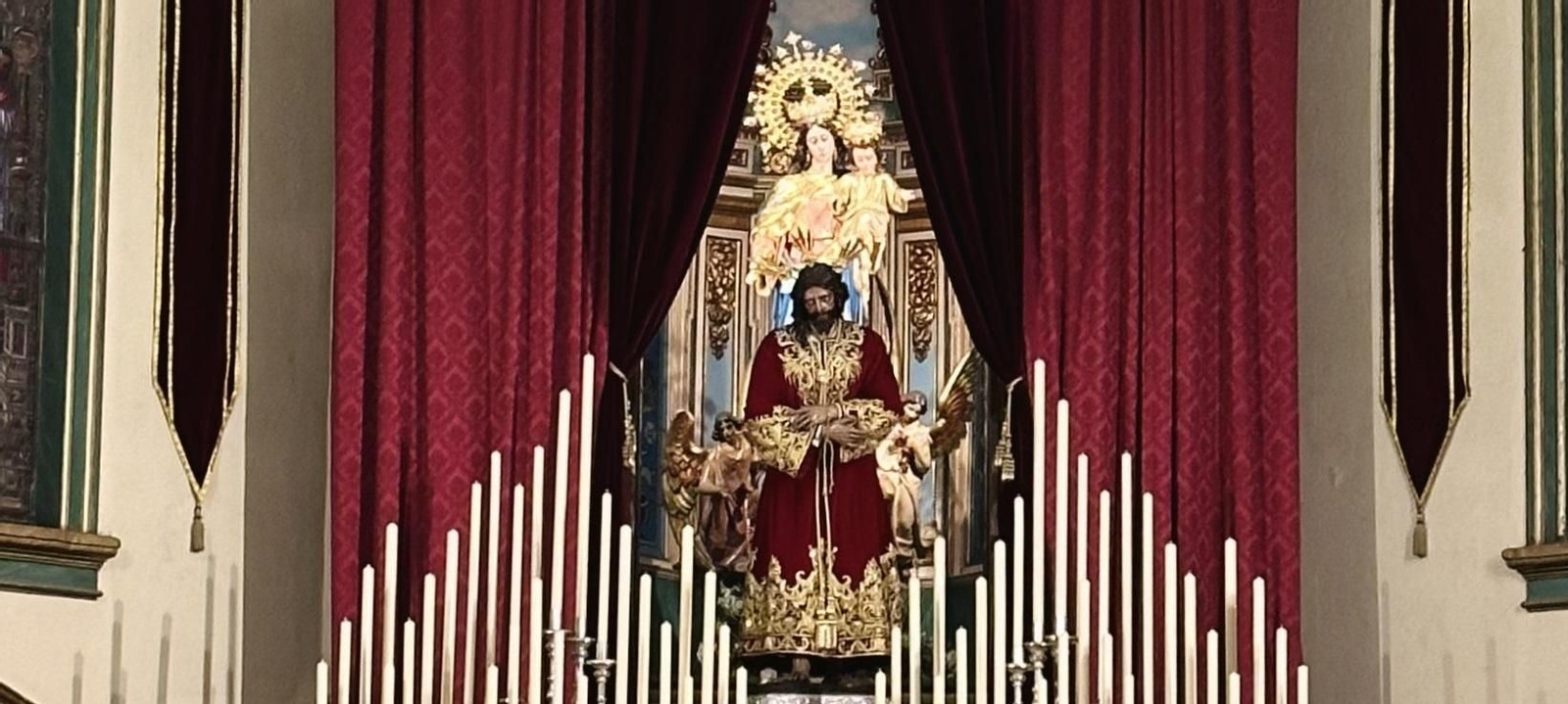 El Señor del Prendimiento preside el altar del Santuario de María Auxiliadora. El Señor del Prendimiento preside el altar del Santuario de María Auxiliadora.