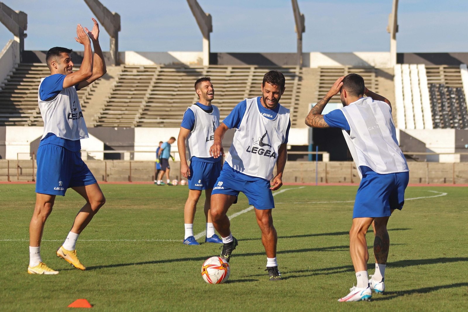 Gabriel Chironi, durante un entrenamiento con la Balona