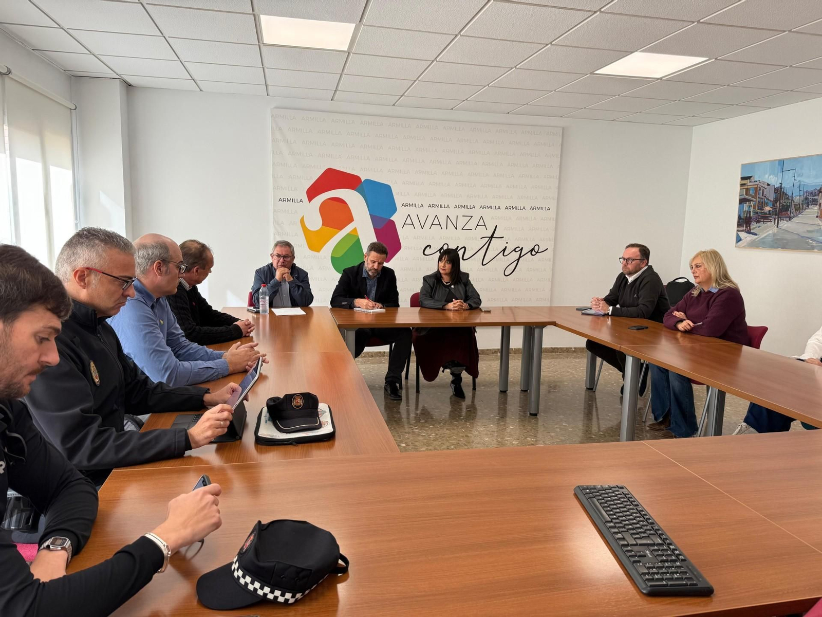 Imagen de la reunión celebrada en el Ayuntamiento de Armilla.