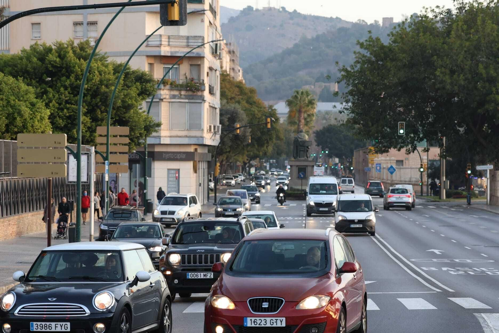 Tráfico congestionado en la avenida Manuel Agustín Heredia este miércoles
