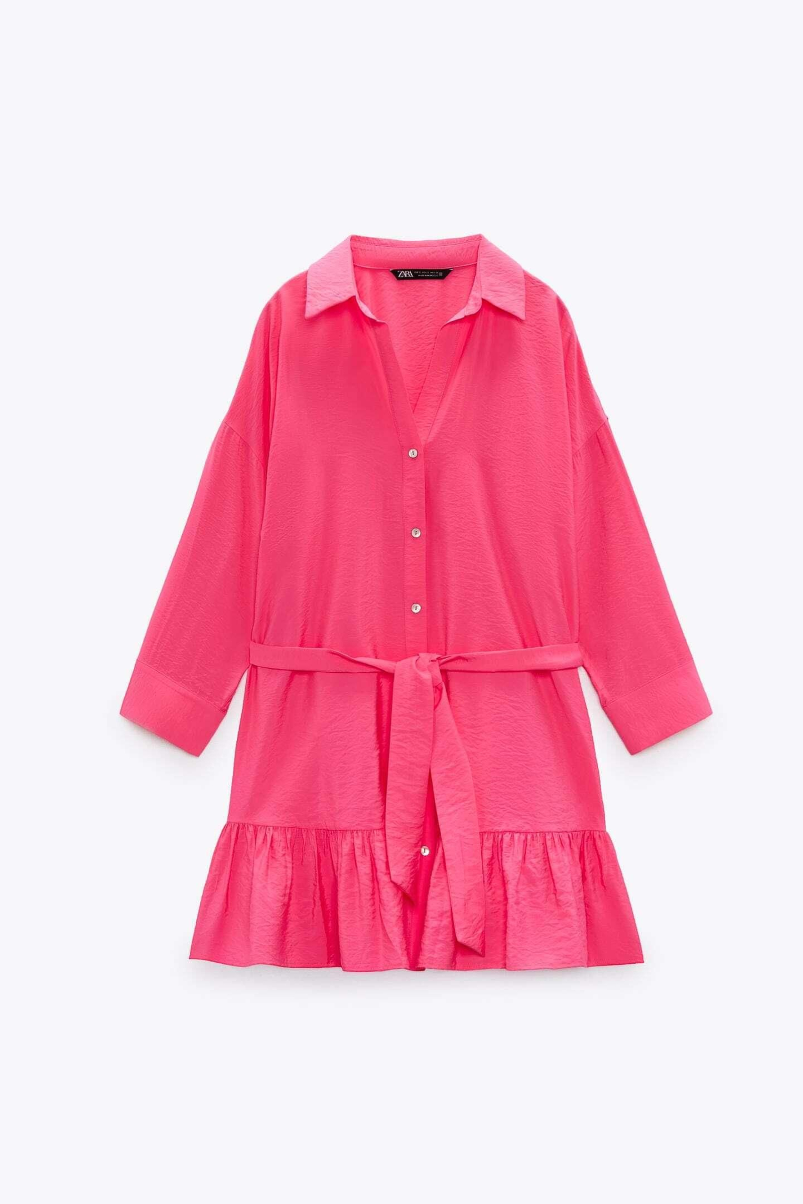 Vestido rosa fucsia de Zara. Vestido rosa fucsia de Zara.